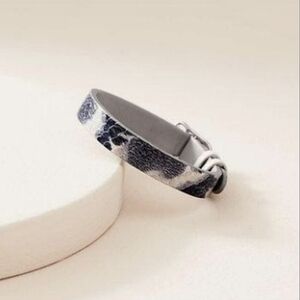 NIB Keep Collective Leather Snake Print Bracelet